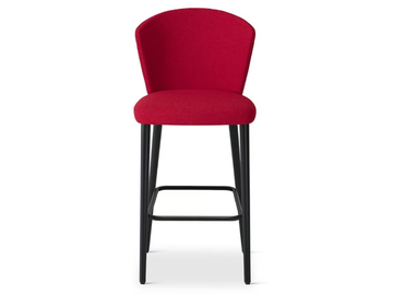 REED 623 - High upholstered fabric stool with back by Origins 1971 - view 3